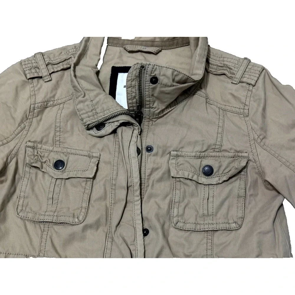 ABERCROMBIE KIDS XL‎ Girls Tan Khaki Jacket Coat Full Zipper Pockets